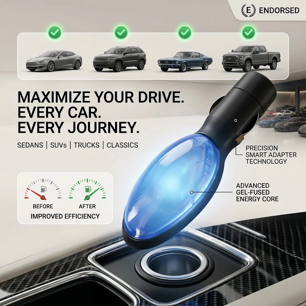 šSaves 30% on fuel consumption. ā Plug-and-Play Fuel Saver: Drive Further, Improve Fuel Efficiency