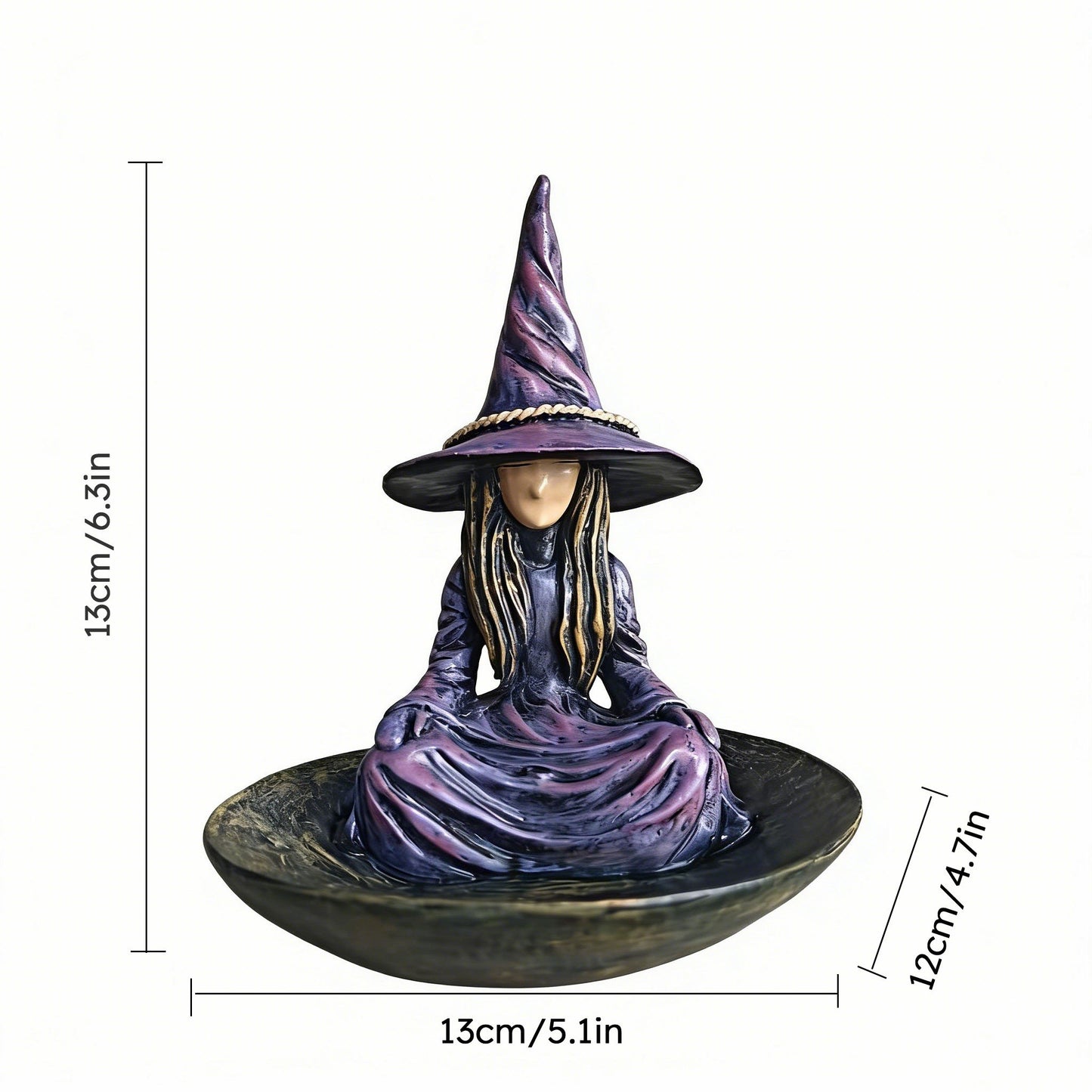Meditating Witch Garden Bird Feeder