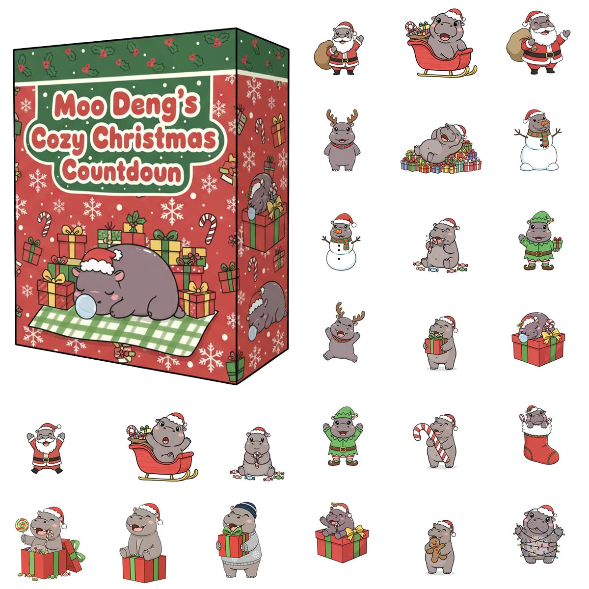 Moo Deng's Cozy Christmas Countdown 2025
