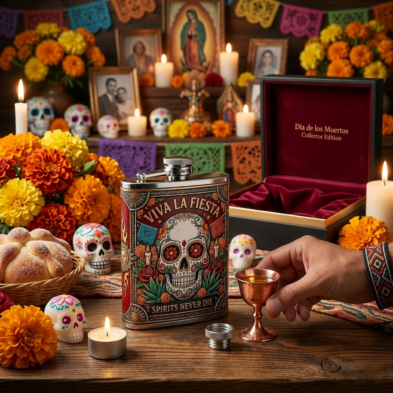 Day of the Dead Commemorative Flask