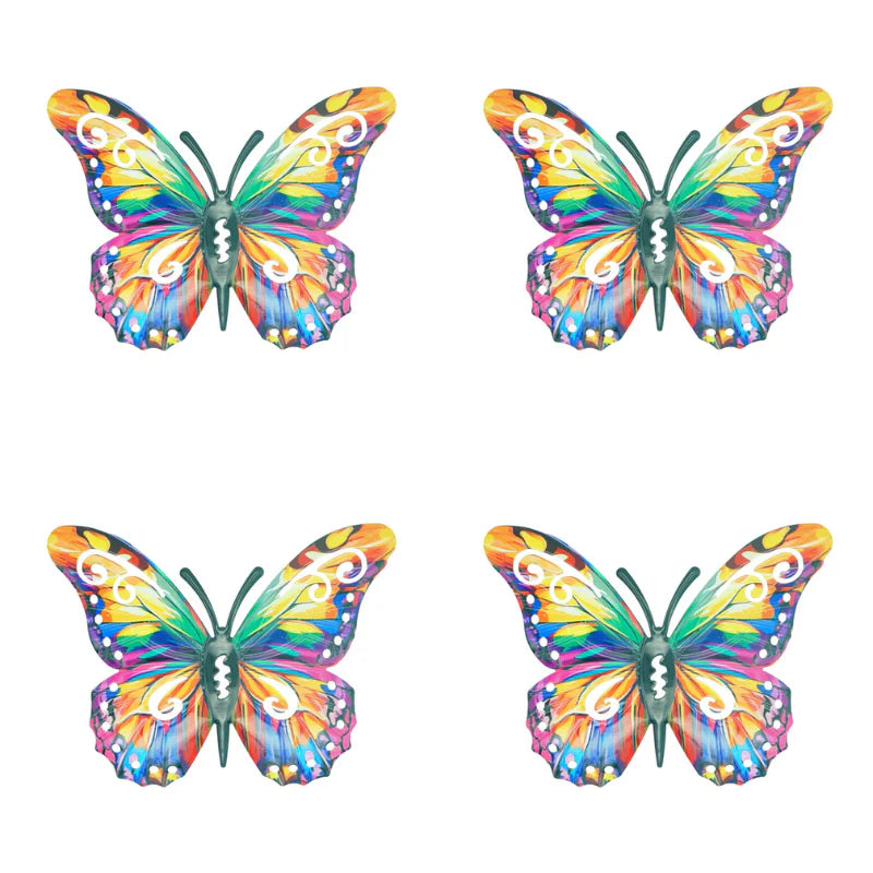 🦋Vibrant Metal Butterfly Wall Art – 4 Color Set