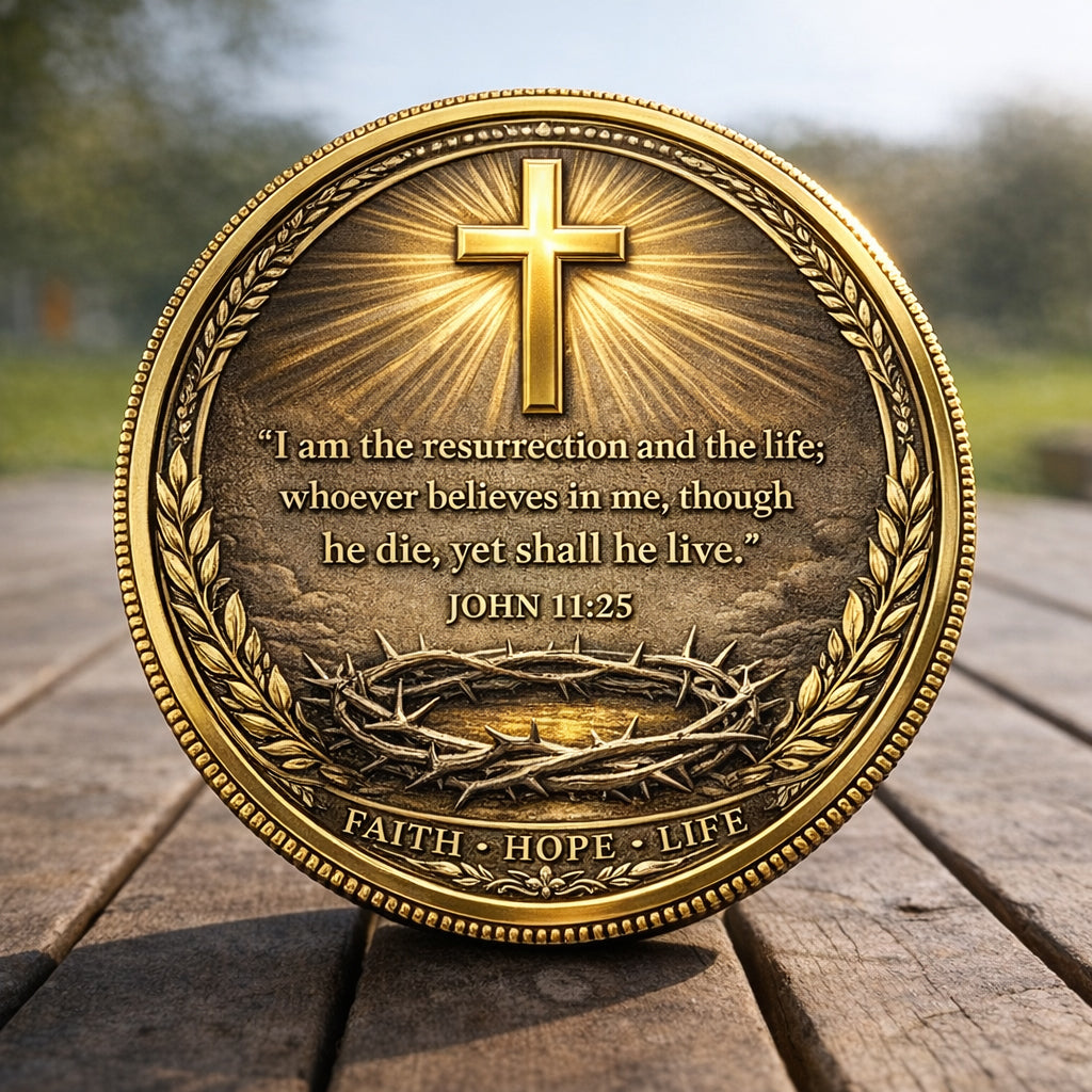🏆Flash Sale 60% OFF -✝️He Is Risen – Resurrection & Easter Commemorative Coin