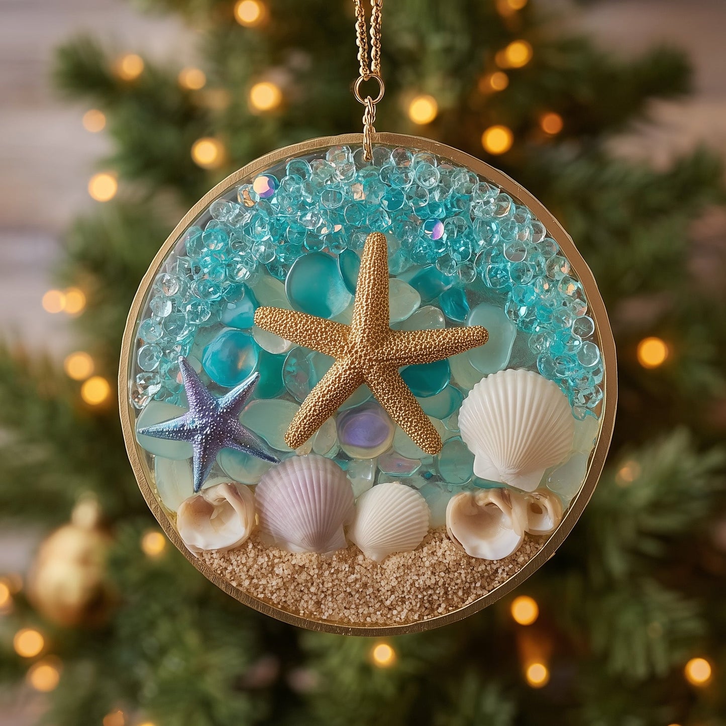 Starfish & Shell Hanging Ornament
