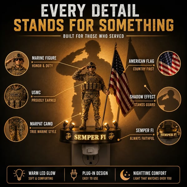 🔥LAST DAY 49% OFF- U.S. Marine Corps Semper Fi Shadow Night Light
