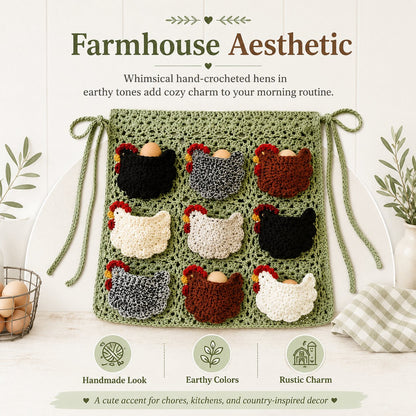 🐔Handmade Crochet Chicken Egg Collecting Apron🥚🎁Buy 2 FREE SHIPPING