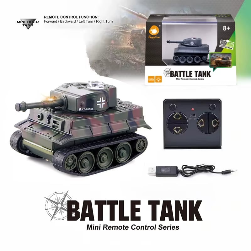 Mini WWII Gray German Tiger RC Tank Toy