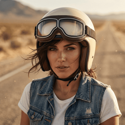 OTG Vintage Motorcycle Goggles🕶️ - Fits Over Prescription Glasses, Soft Padded Retro Riding Glasses with Anti-Slip Strap & UV400