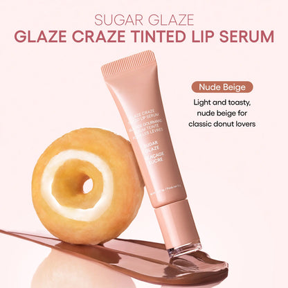 Glaze Craze Tinted Lip Serum, Hydrating & Moisturizing Lip Tint, Korean Lip Care, Infused with Polypeptide