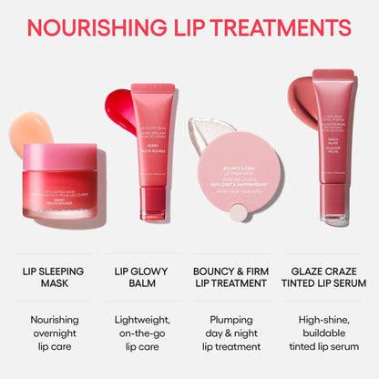 Glaze Craze Tinted Lip Serum, Hydrating & Moisturizing Lip Tint, Korean Lip Care, Infused with Polypeptide