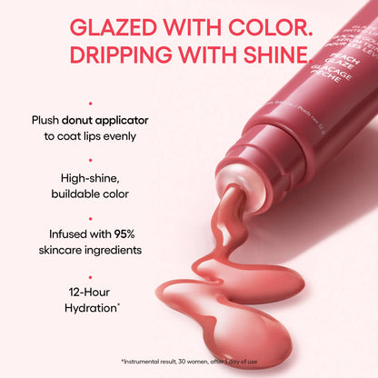 Glaze Craze Tinted Lip Serum, Hydrating & Moisturizing Lip Tint, Korean Lip Care, Infused with Polypeptide