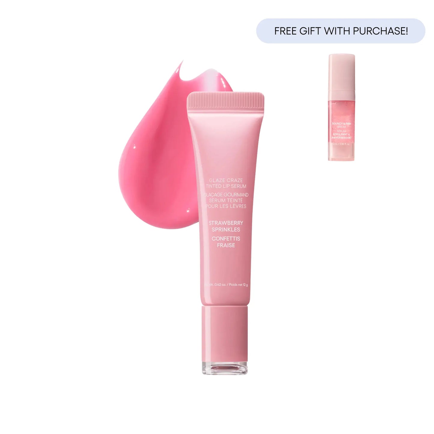 Glaze Craze Tinted Lip Serum, Hydrating & Moisturizing Lip Tint, Korean Lip Care, Infused with Polypeptide