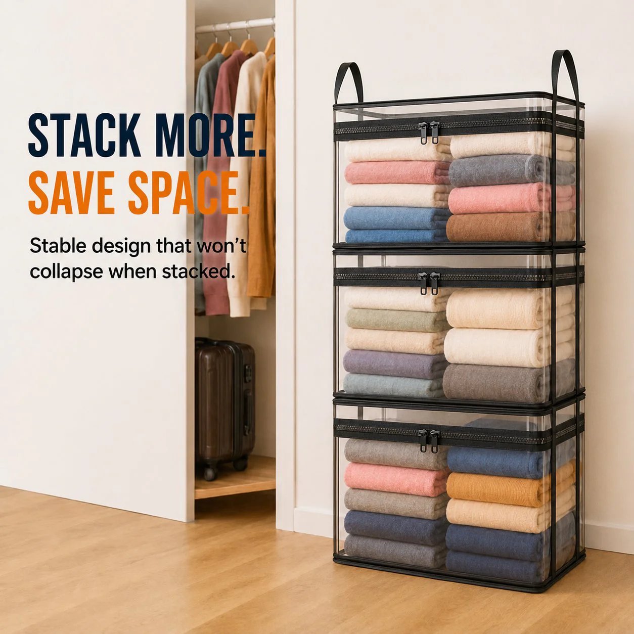 🧺Large Clear Storage Box✨ Keep Your Home Organized
