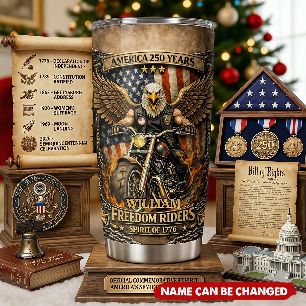 Personalized Freedom Riders Tumbler