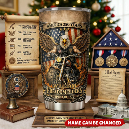 Personalized Freedom Riders Tumbler