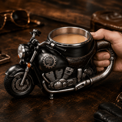 🏍️ Vintage Motorcycle-Style Mug