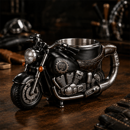 🏍️ Vintage Motorcycle-Style Mug