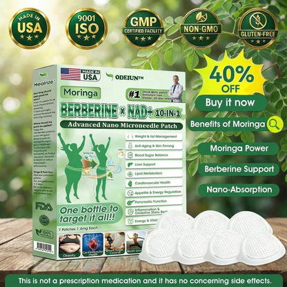 🇺🇸 𝐎𝐟𝐟𝐢𝐜𝐢𝐚𝐥 𝐔𝐒 𝐒𝐭𝐨𝐫𝐞 | 🧑‍⚕️🩺 ODEIUN™ Moringa · Berberine × NAD+ 𝟏𝟎-𝐢𝐧-𝟏 𝐀𝐝𝐯𝐚𝐧𝐜𝐞𝐝 𝐍𝐚𝐧𝐨 𝐌𝐢𝐜𝐫𝐨𝐧𝐞𝐞𝐝𝐥𝐞 𝐏𝐚𝐭𝐜𝐡 — 𝐎𝐧𝐜𝐞 𝐃𝐚𝐢𝐥𝐲, 𝐕𝐢𝐬𝐢𝐛𝐥𝐞 𝐑𝐞𝐬𝐮𝐥𝐭𝐬 𝐢𝐧 𝟕 𝐃𝐚𝐲𝐬