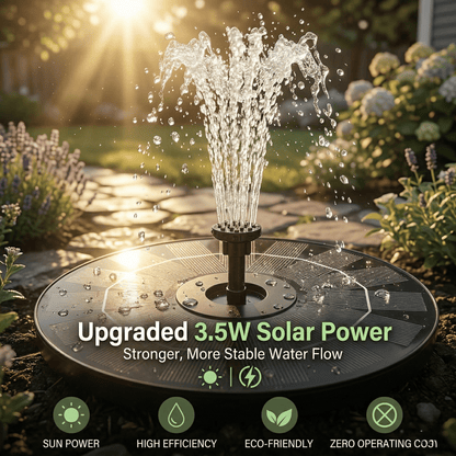 Solar Bath Fountain with 6 Nozzle