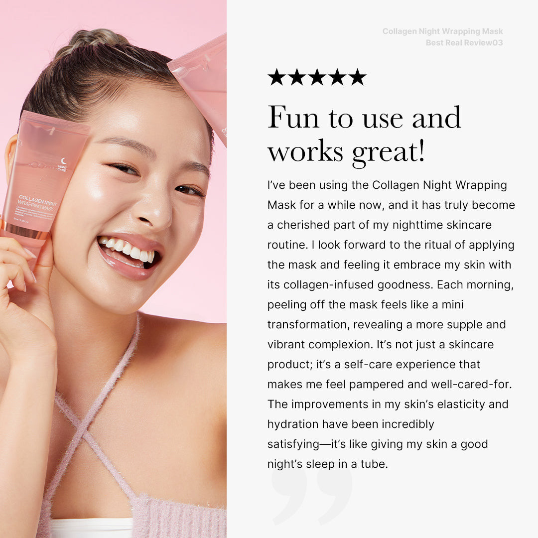 Collagen Night Wrapping Mask：Awaken Your Glow: Quick Dry Easy Peel Overnight Collagen Facial Mask