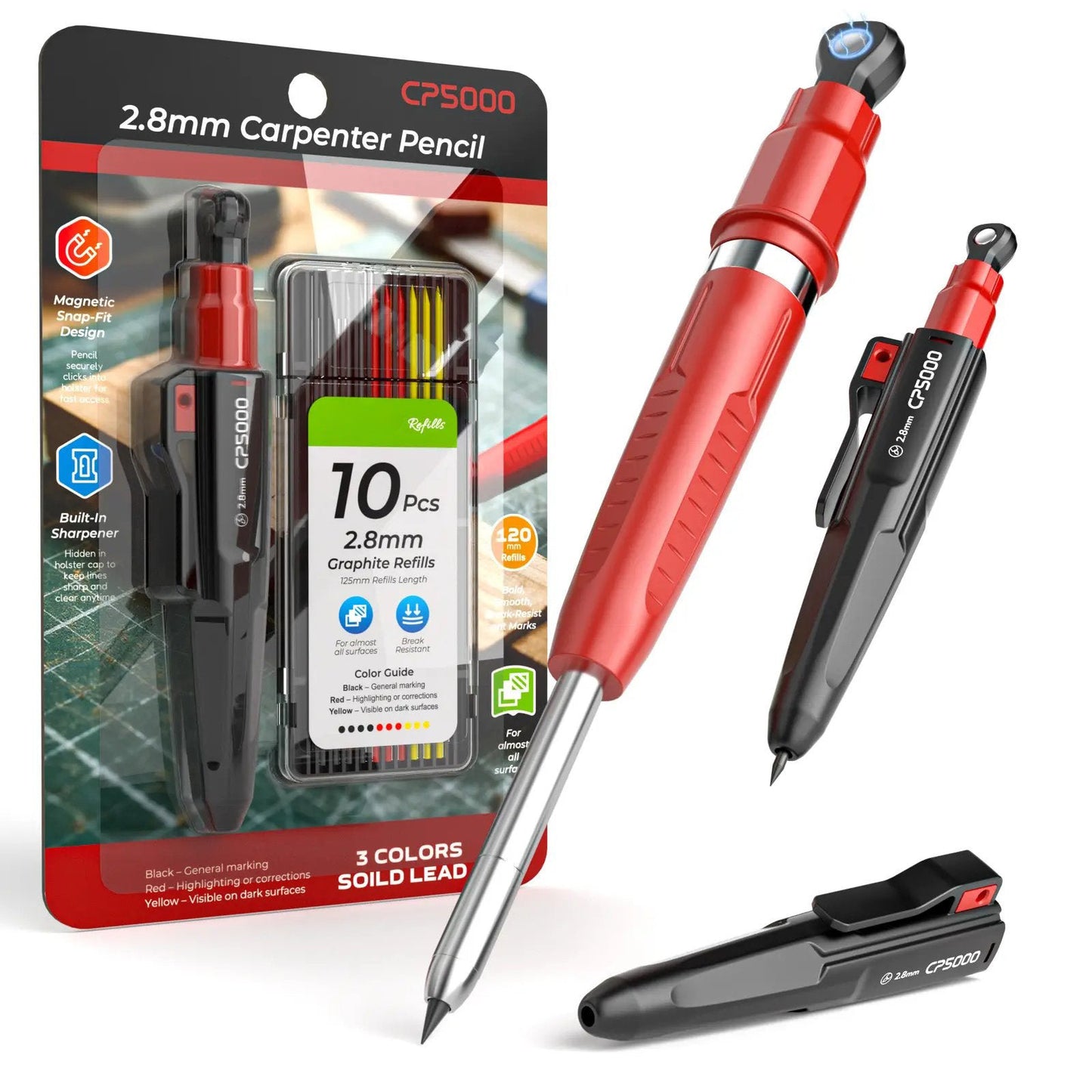 ✍️7-In-1  Carpenter Pencils with Sharpener