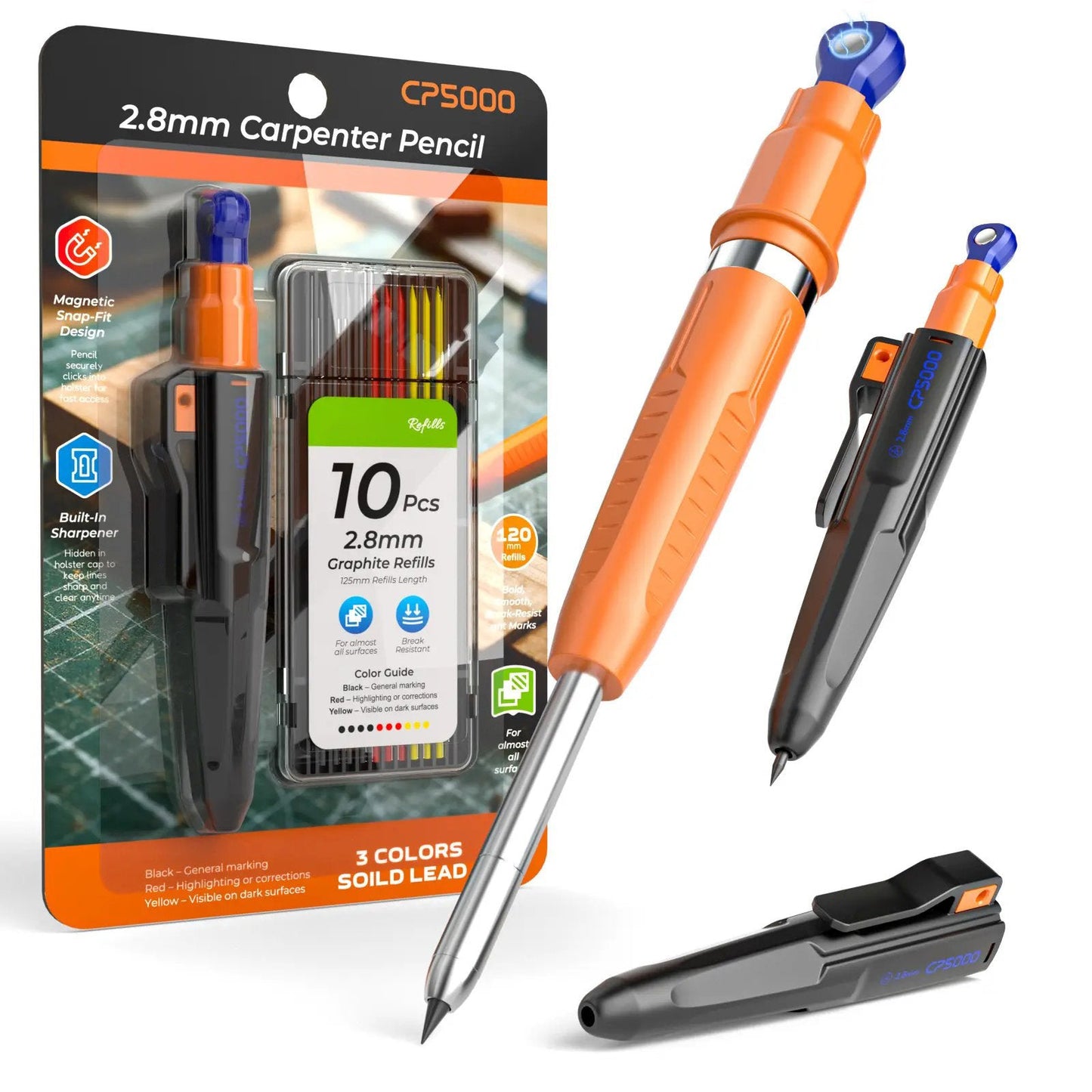 ✍️7-In-1  Carpenter Pencils with Sharpener