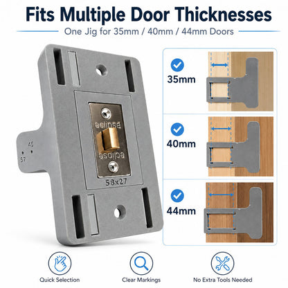 🔧 Adjustable Tubular Latch Jig Router Template