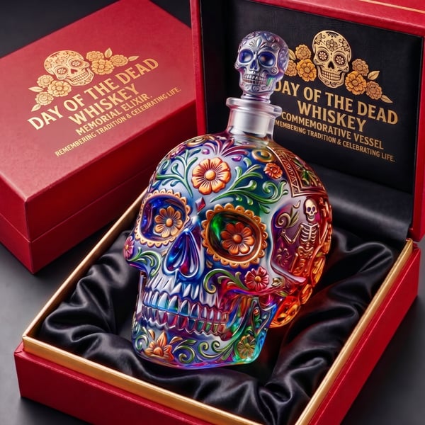 Day of the Dead Whiskey Bottle