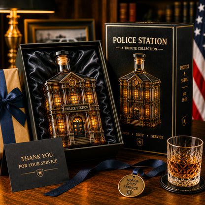 Police Station Collectible Decanter – A Tribute to Honor, Duty & Service