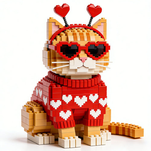 🧡 2026 Valentine’s Day Ginger Cat Brick Set