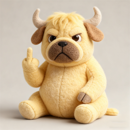 Funny Middle Finger Dog Plush Toy – The Perfect Gag Gift 🎁