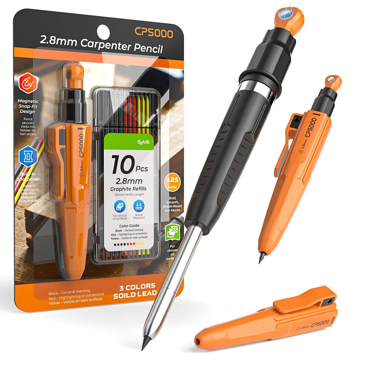 ✍️7-In-1  Carpenter Pencils with Sharpener