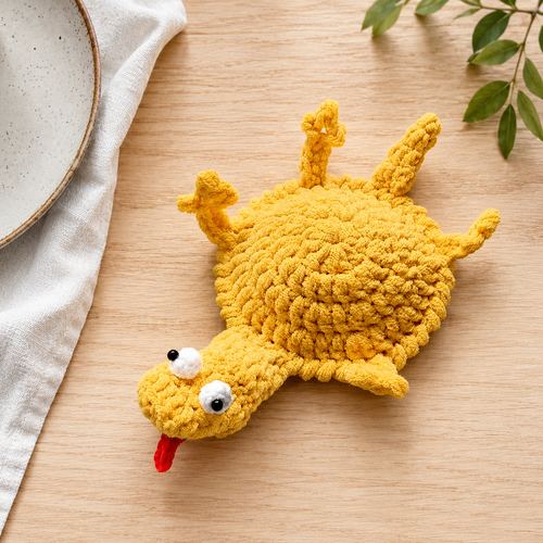 Cute Crochet Animal Coaster, Handmade Kawaii Drink Coaster