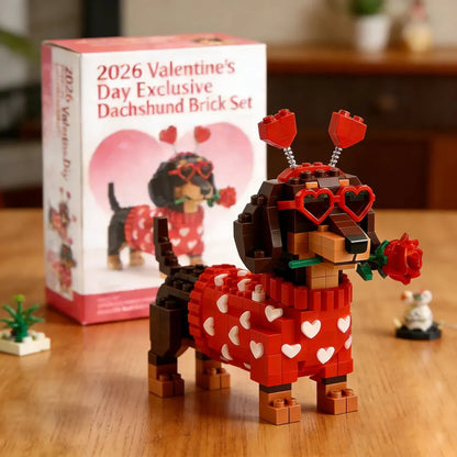 💖 2026 Valentine’s Day Exclusive Dachshund Brick Set 🐕