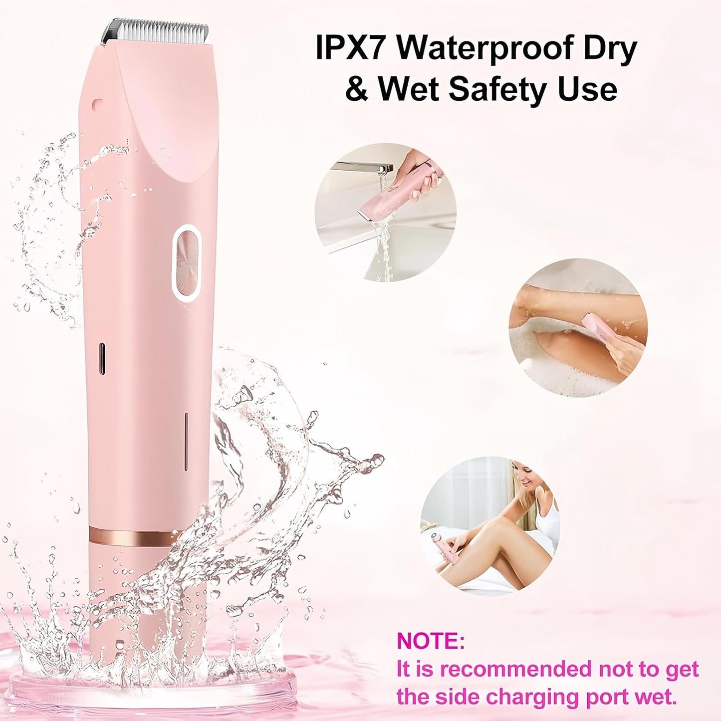 🔥Limited Time 49% Off🔥Bikini Trimmer for Women, Electric Shaver and Razor Rechargeable 2-in-1 Body and Facial Epilator