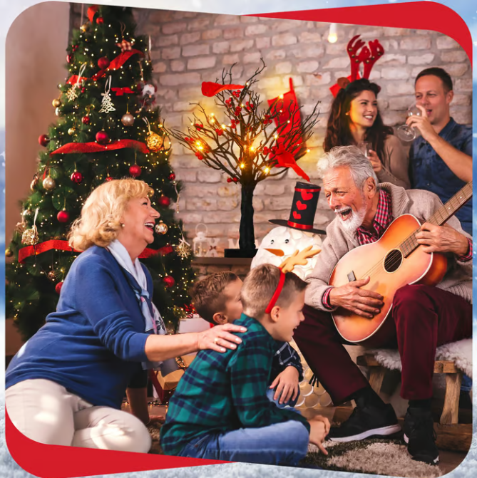 🎄Christmas Lighted Mini LED Tree With Red Berries