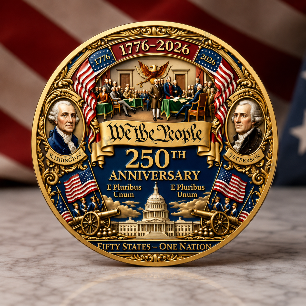 🔥Summer Sale 50% OFF🔥United States 250th Anniversary Commemorative Challenge Coin