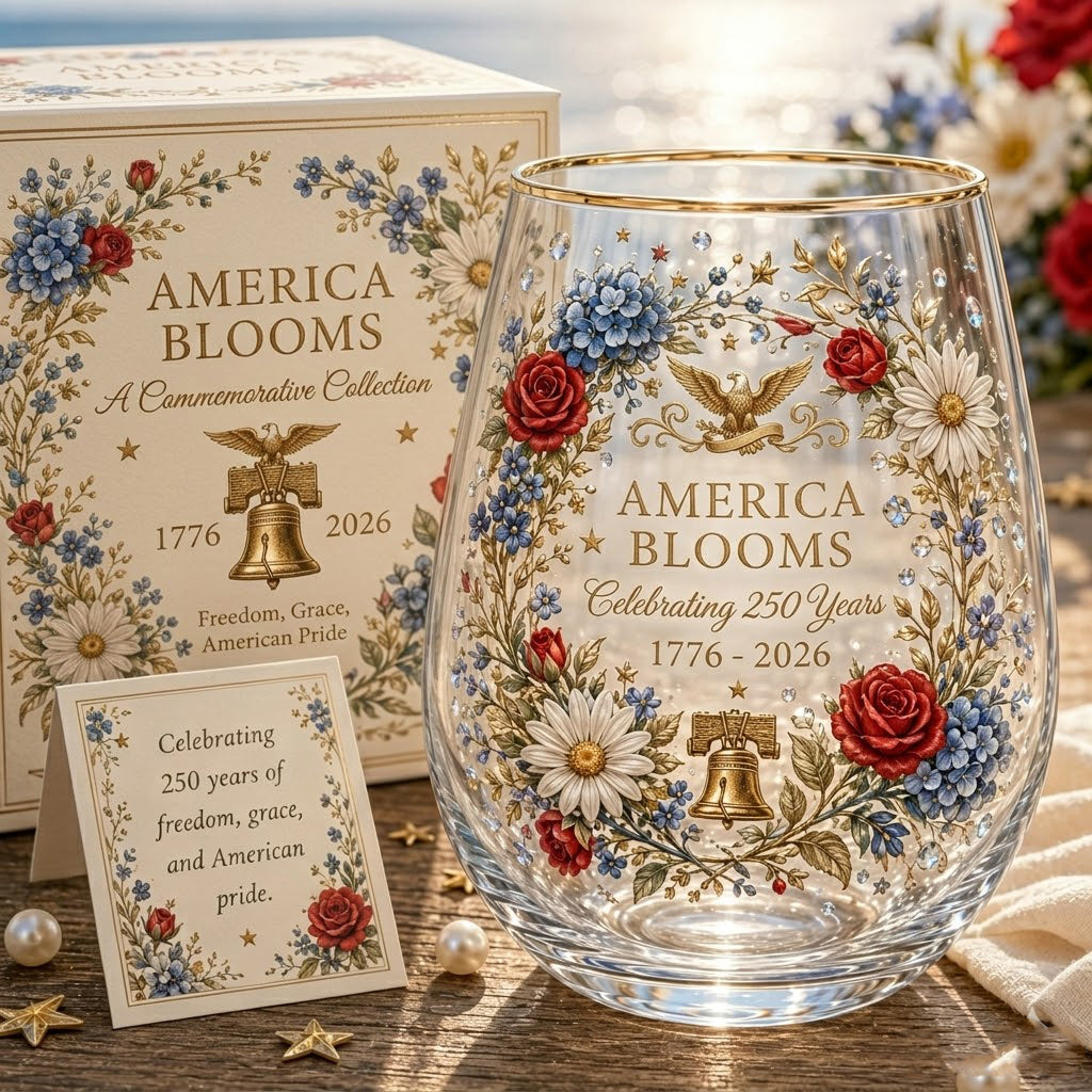 🇺🇸 250th Anniversary Commemorative Glass – A Toast to 250 Years of Freedom