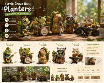 The Little Grove Band—A charming Little Grove Band figurine full of heart