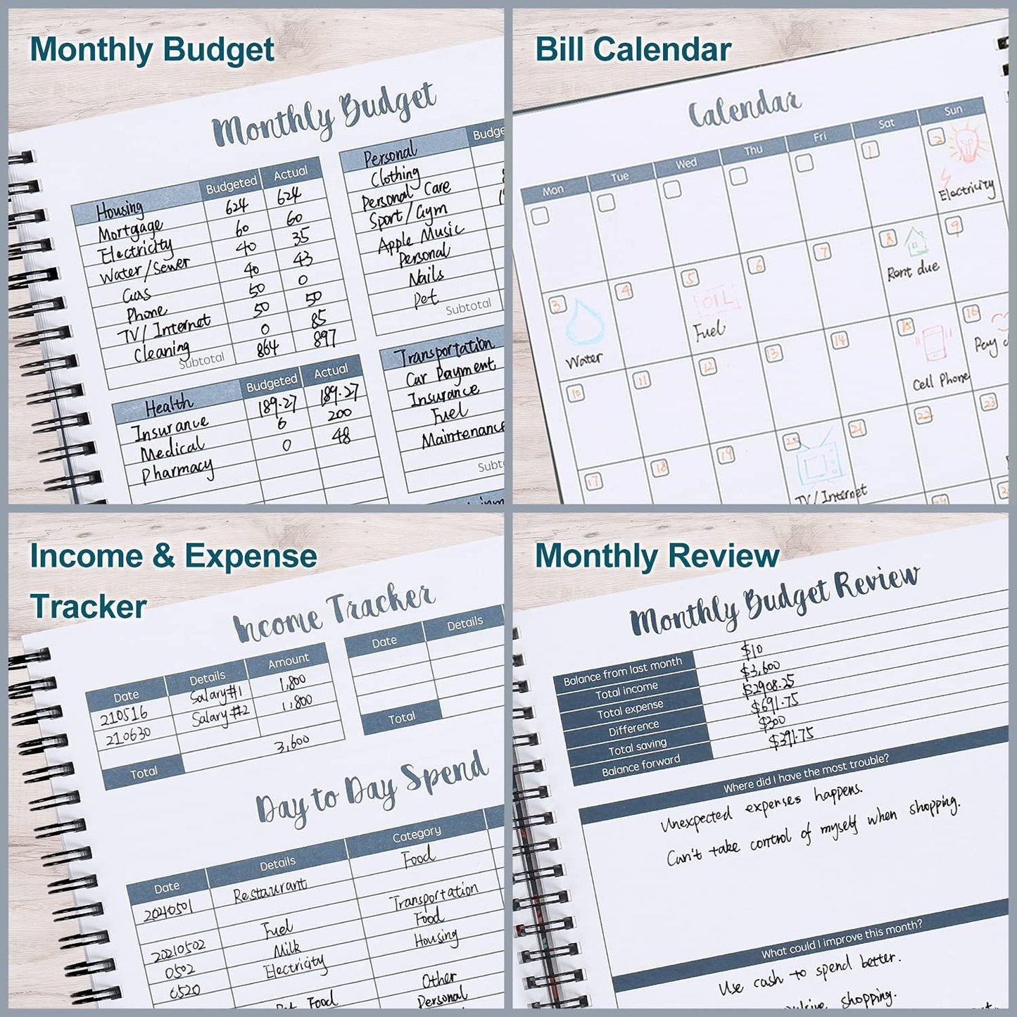 📒Soligt Monthly Budget Planner Book (Undated)