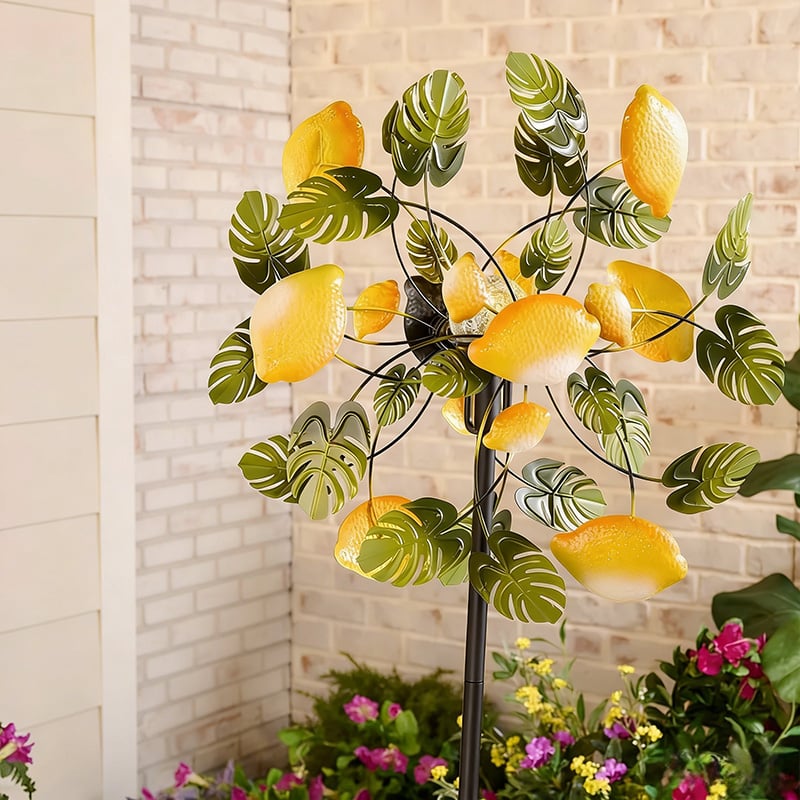 ☀️🌀Temp-tations Outdoors Solar Wind Spinners with Decorative Flowers🌸(Includes bracket)