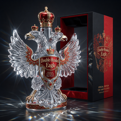 "Double-Headed Eagle" Special Edition Crystal Glass Bottle