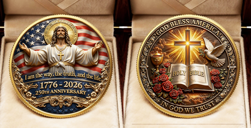 ✝️ 49% OFF — Faith & Freedom Anniversary Coin