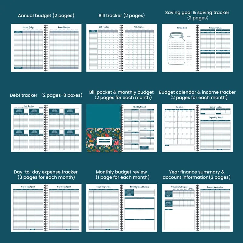 📒Soligt Monthly Budget Planner Book (Undated)