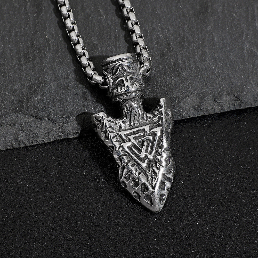 Valknut Rune Axe Necklace