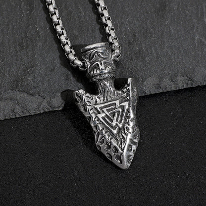 Valknut Rune Axe Necklace
