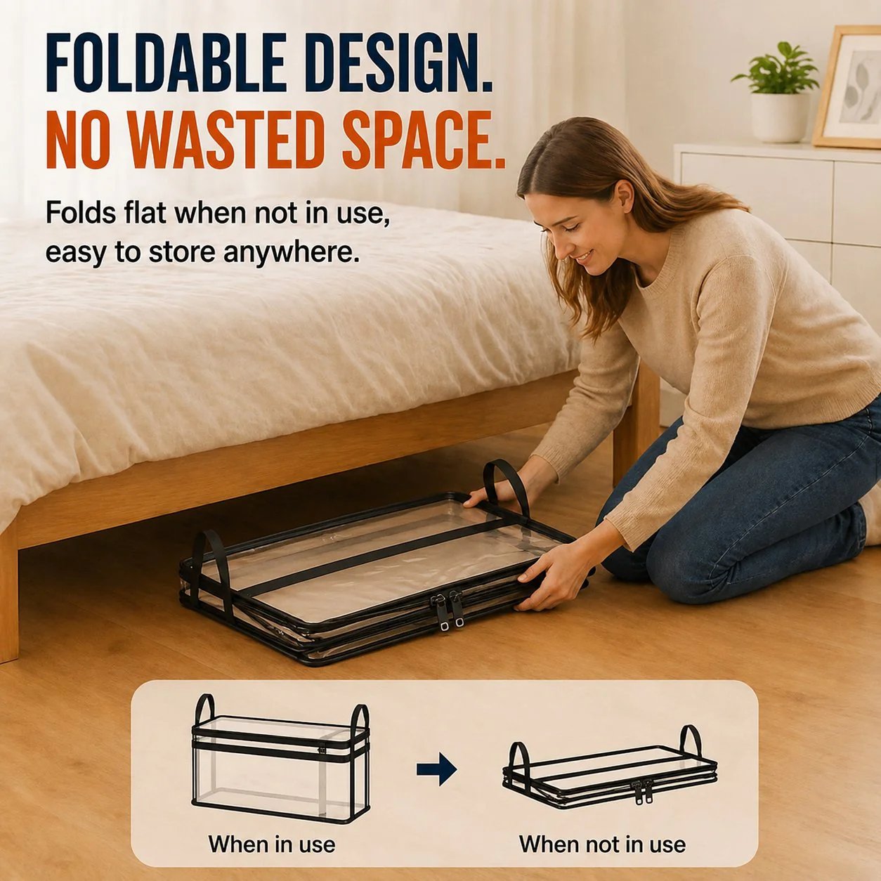 🧺Large Clear Storage Box✨ Keep Your Home Organized
