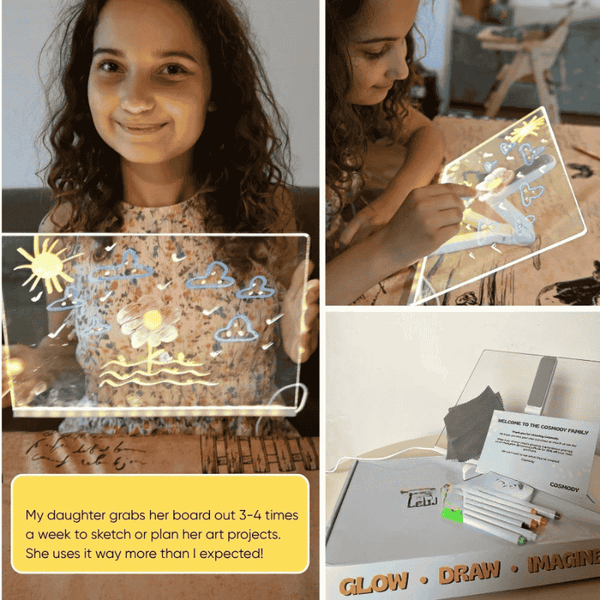 Erasable LED Drawing Board with Night Light