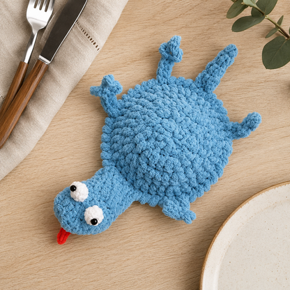 Cute Crochet Animal Coaster, Handmade Kawaii Drink Coaster