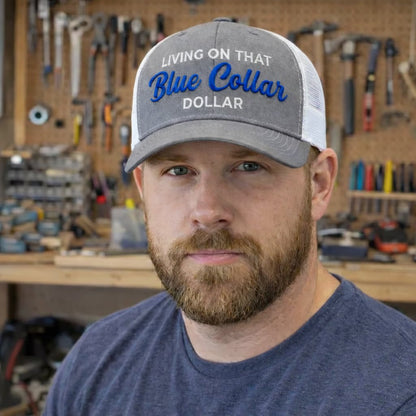 🔥LAST DAY 57% OFF-🛠️🧢Blue Collar Dollar Trucker Hat – Proud Workwear Cap