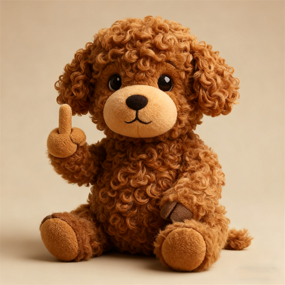 Funny Middle Finger Dog Plush Toy – The Perfect Gag Gift 🎁